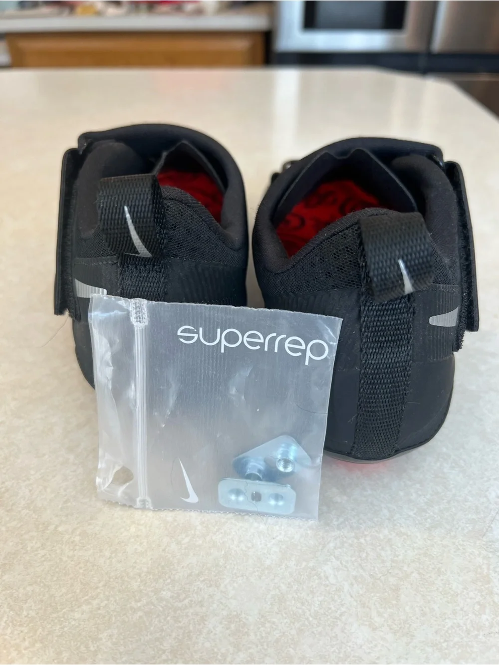 Nike SuperRep Cycle Indoor Cycling Shoes Womens Size 9 Black Red Silver.